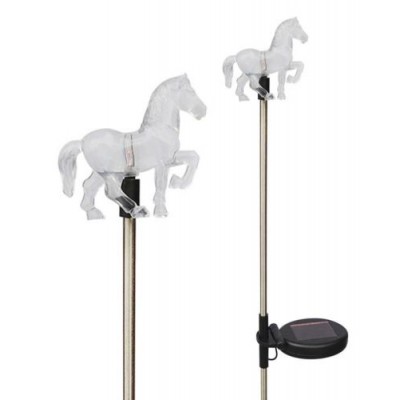 Solar Acrylic Horse Garden Stake Pathway Lawn LED Light